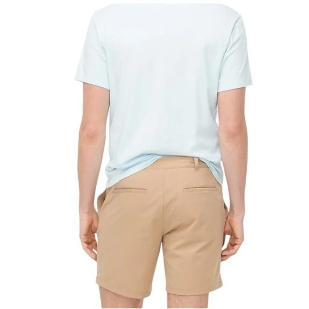 J. CREW Men's 7” Tech Shorts Dark Khaki Shorts Size 40 NEW - Picture 2 of 6